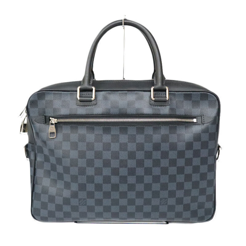 Louis Vuitton Porte Business Briefcase Cobalt Documents Damier Blue